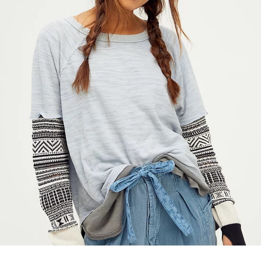 Free People We the Free Jordan Mix Knit tee